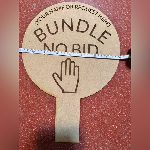 Customized Handmade Wood “Bundle No Bid” signs approx 9-11” tall - Picture 10 of 13